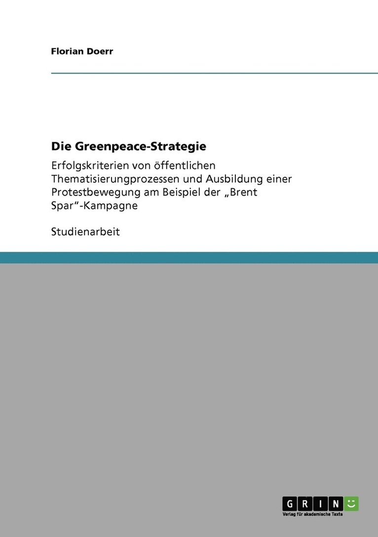 Die Greenpeace-Strategie 1
