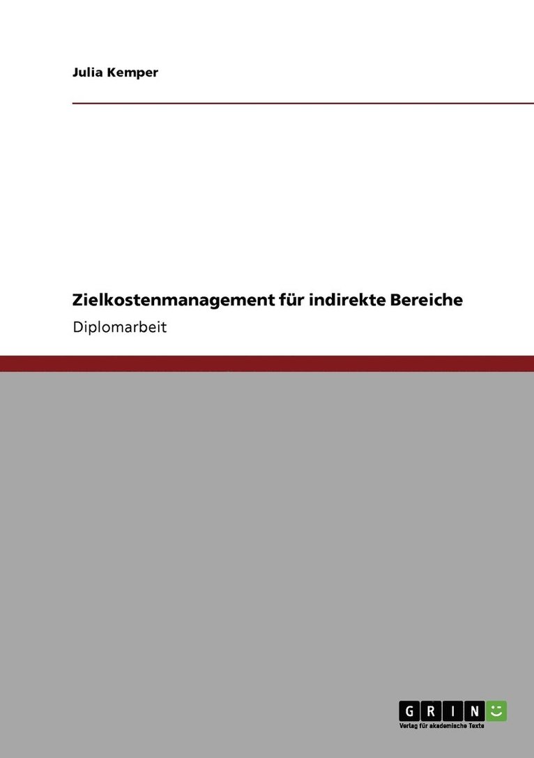 Zielkostenmanagement fr indirekte Bereiche 1