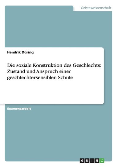 bokomslag Die soziale Konstruktion des Geschlechts