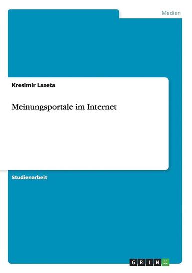 bokomslag Meinungsportale Im Internet