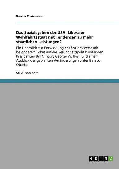 bokomslag Das Sozialsystem der USA