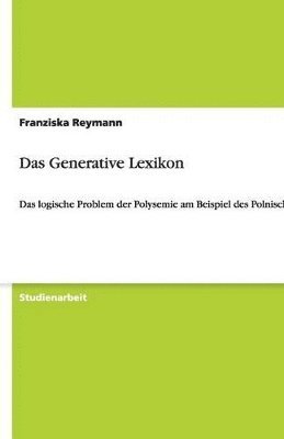 bokomslag Das Generative Lexikon