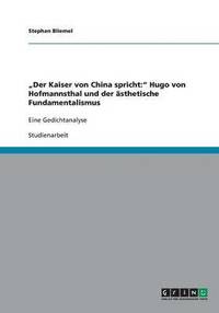 bokomslag 'Der Kaiser Von China Spricht