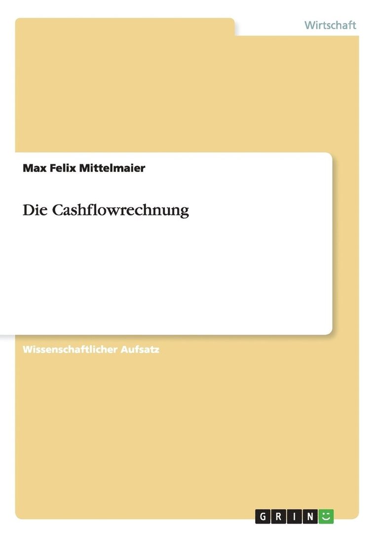 Die Cashflowrechnung 1