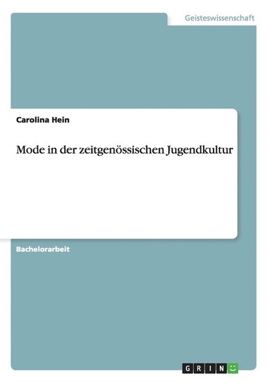 bokomslag Mode in der zeitgenössischen Jugendkultur