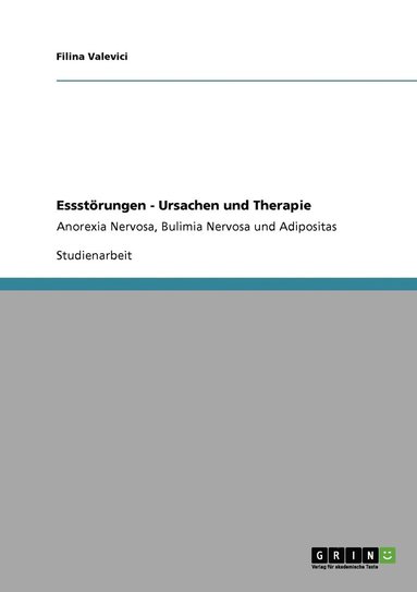 bokomslag Essstörungen - Ursachen und Therapie