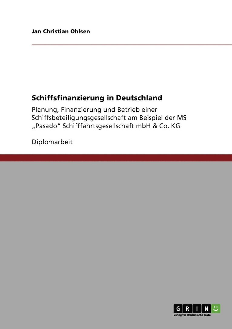 Schiffsfinanzierung in Deutschland 1