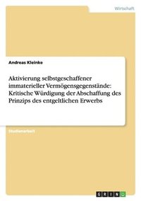 bokomslag Aktivierung selbstgeschaffener immaterieller Vermgensgegenstnde