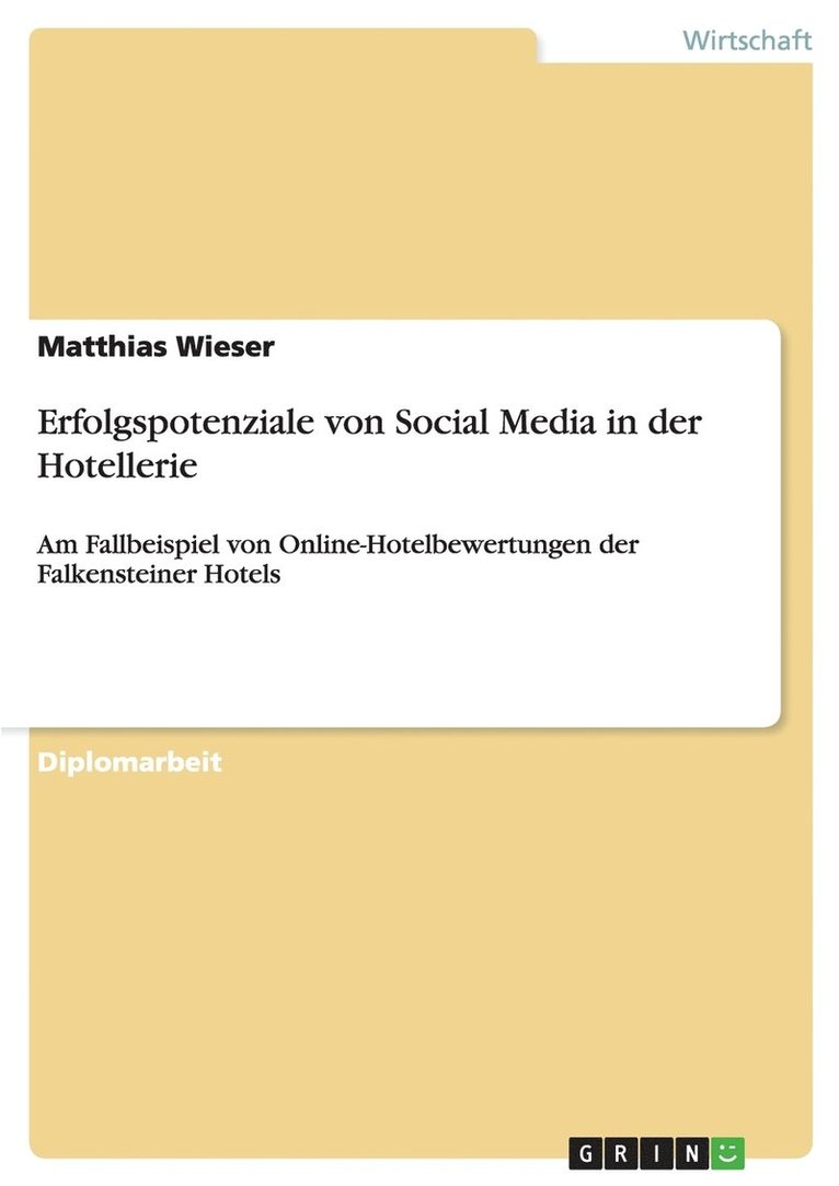 Erfolgspotenziale von Social Media in der Hotellerie