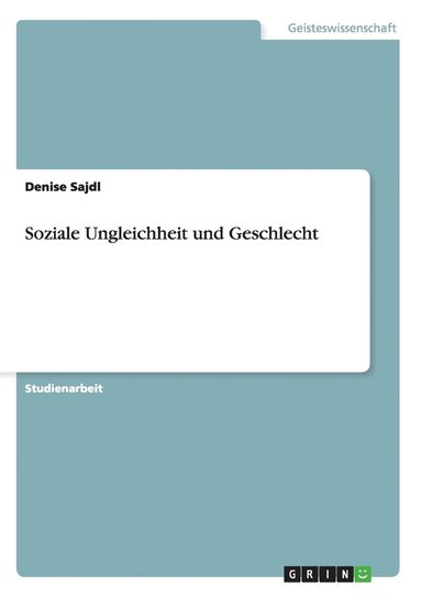 bokomslag Soziale Ungleichheit und Geschlecht