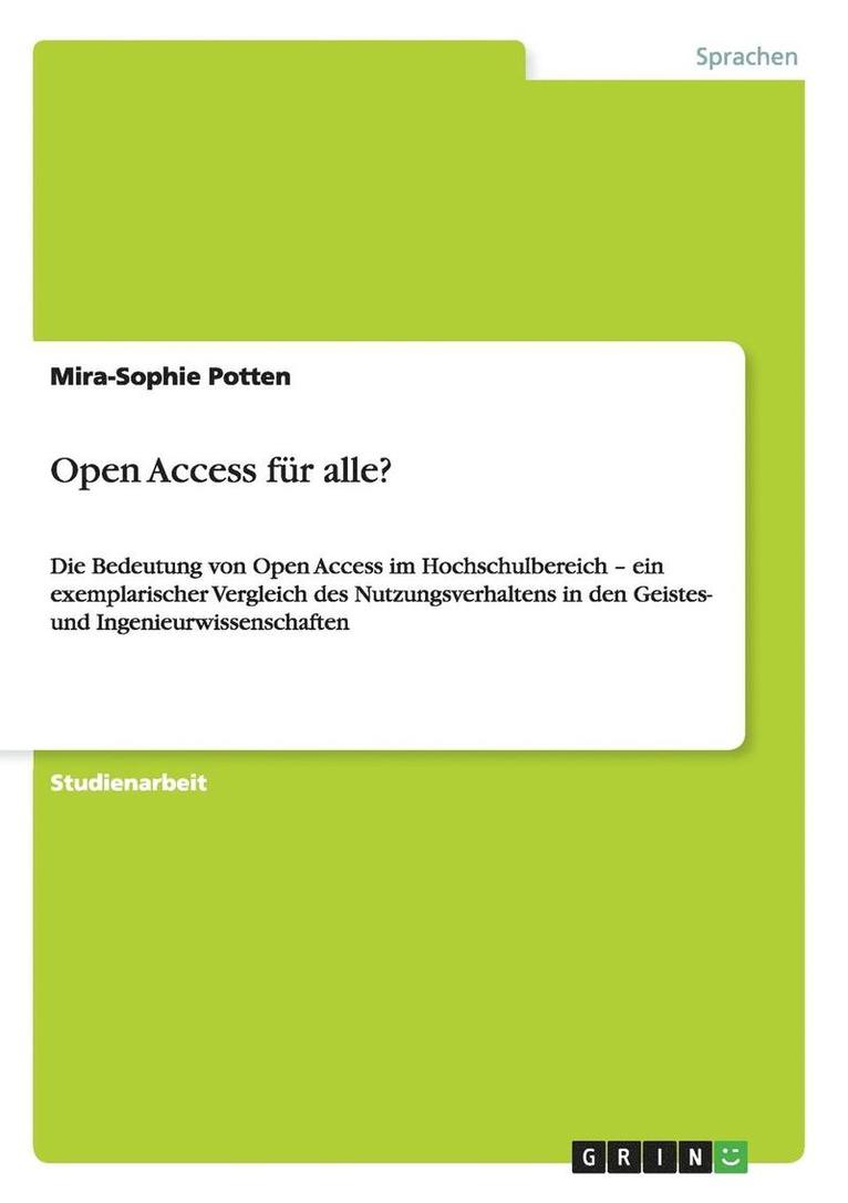 Open Access Fur Alle? 1