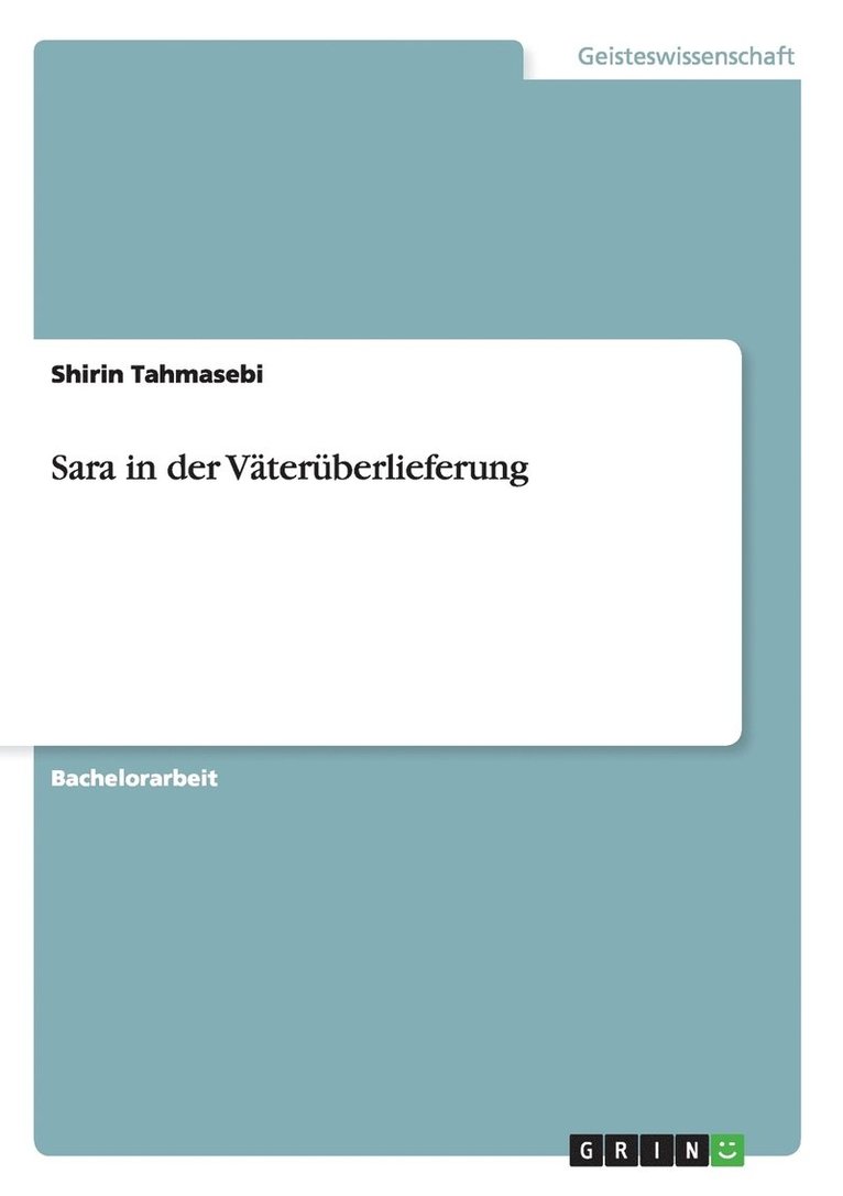 Sara in der Väterüberlieferung