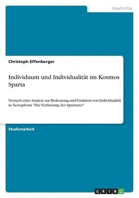 bokomslag Individuum Und Individualit T Im Kosmos Sparta