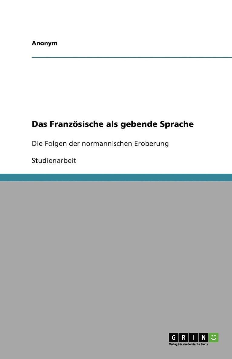 Das Franzosische ALS Gebende Sprache 1