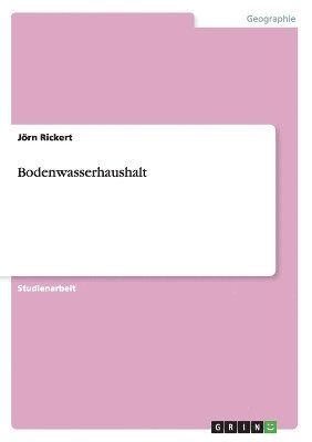 bokomslag Bodenwasserhaushalt
