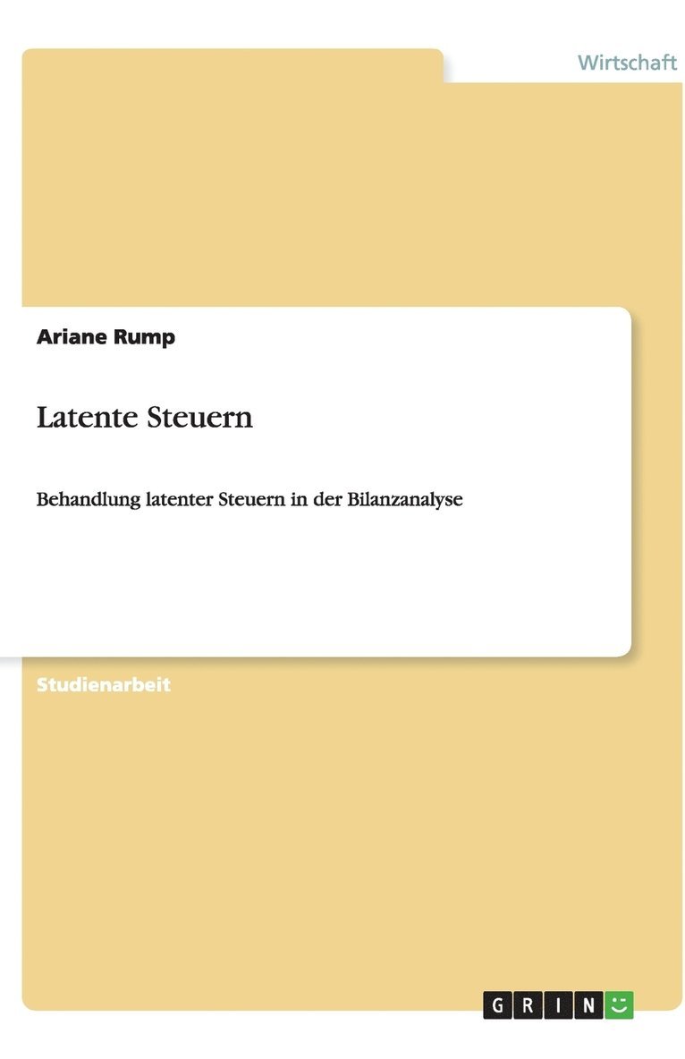 Latente Steuern 1