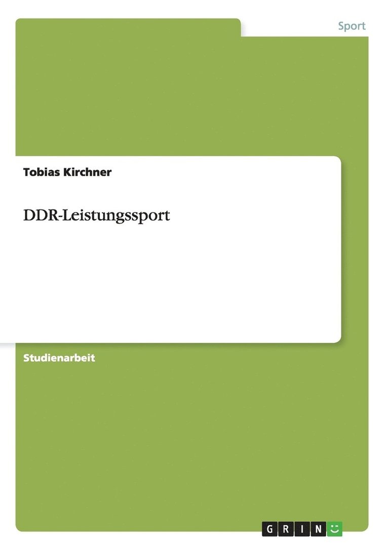 Tobias Kirchner - DDR-Leistungssport, Häftad