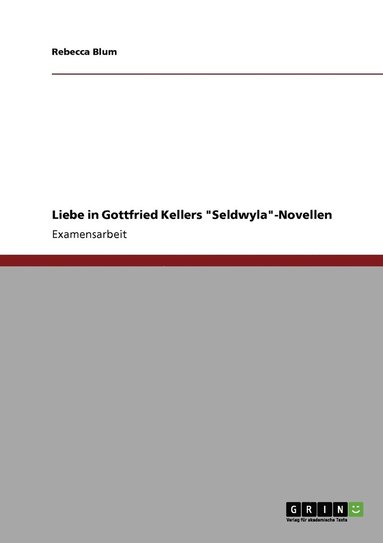 bokomslag Liebe in Gottfried Kellers Seldwyla-Novellen