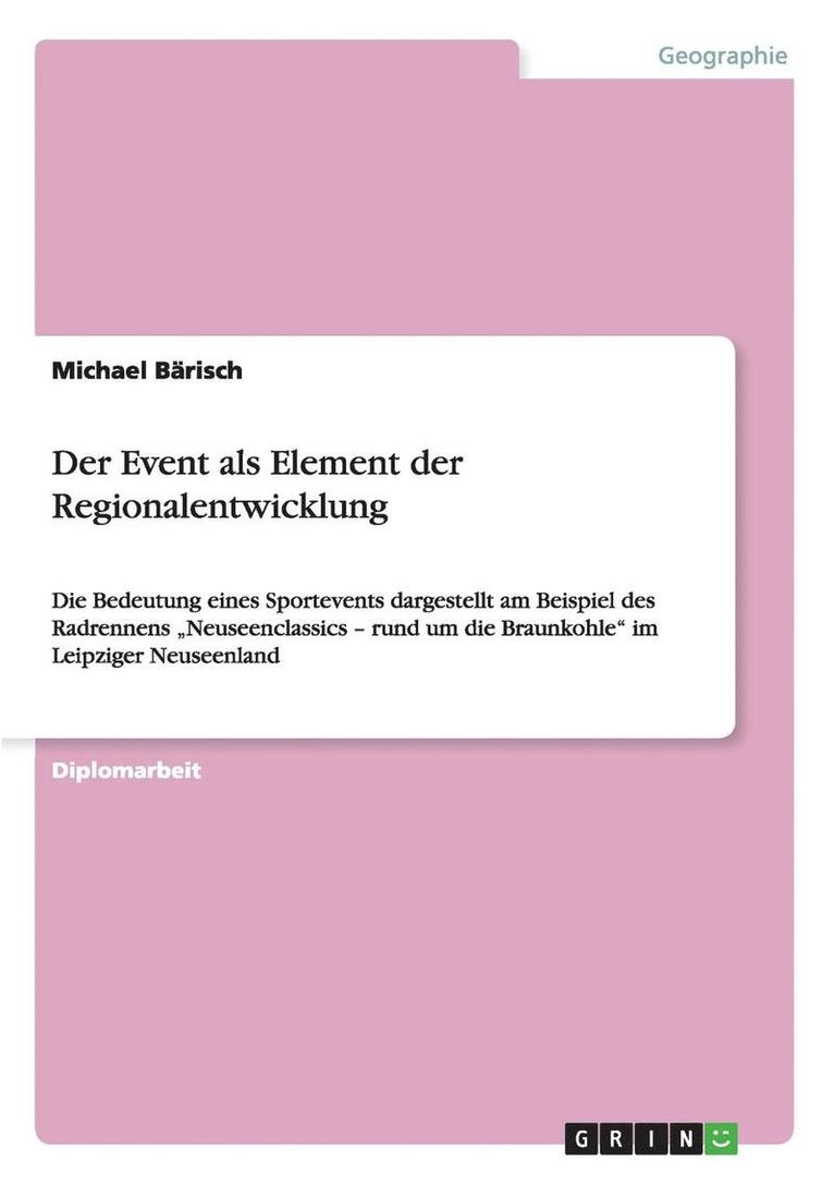 Der Event ALS Element Der Regionalentwicklung 1