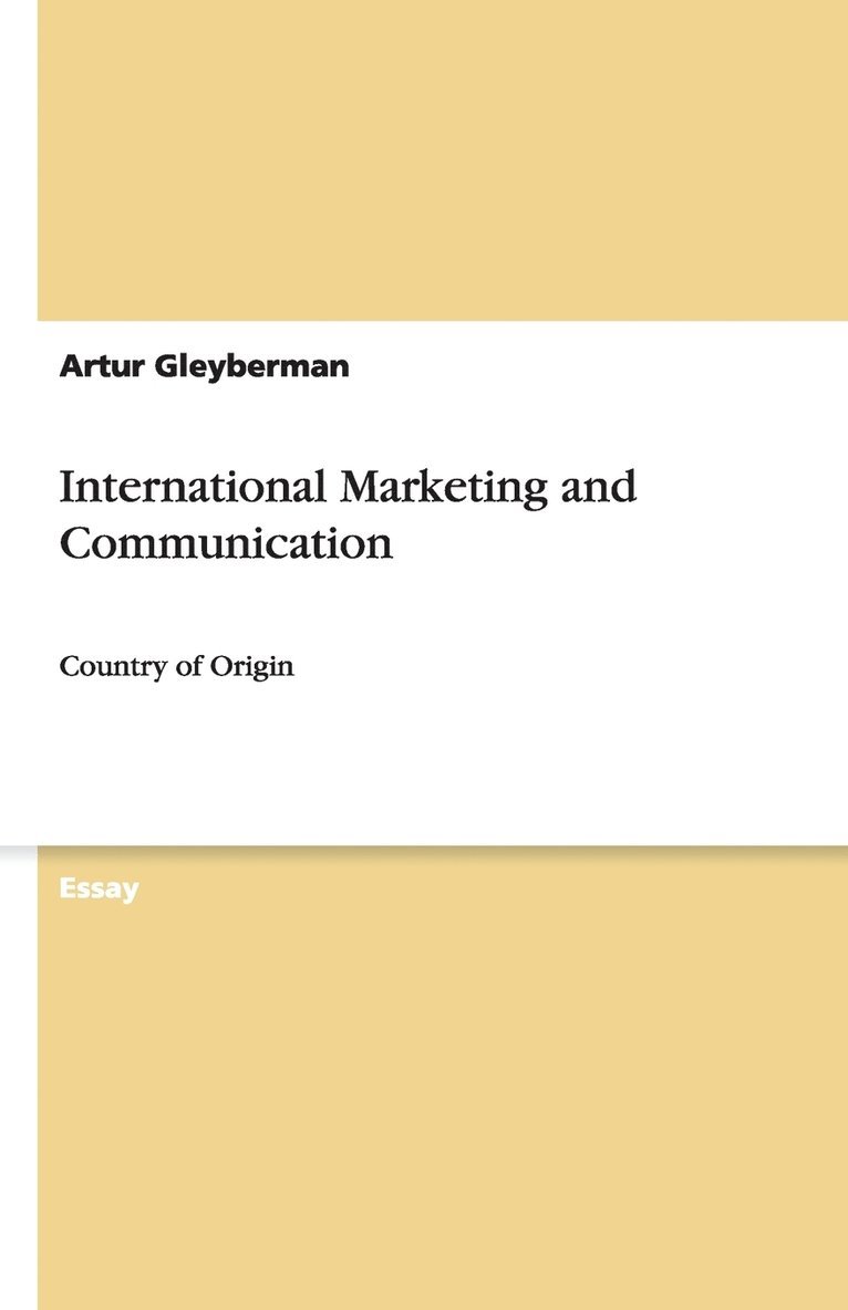 Artur Gleyberman - International Marketing and Communication, Häftad