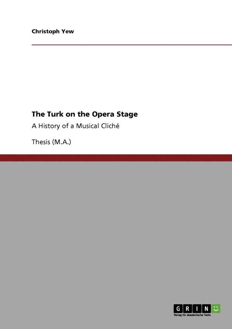 The Turk on the Opera Stage 1