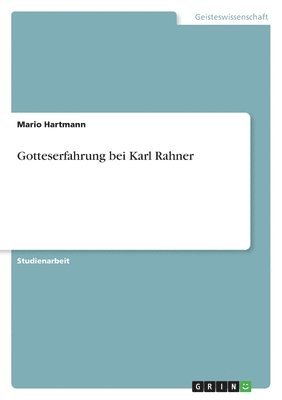 bokomslag Gotteserfahrung Bei Karl Rahner