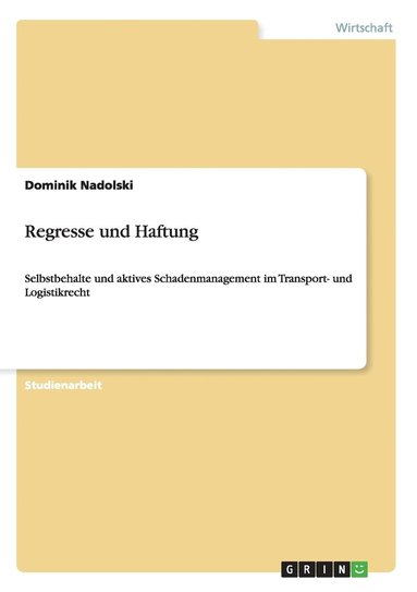 bokomslag Regresse und Haftung