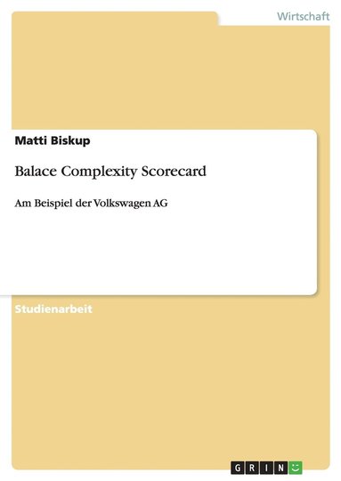 bokomslag Balace Complexity Scorecard