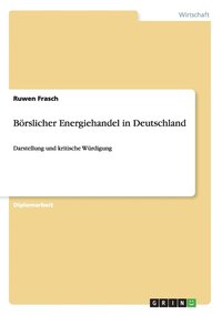 bokomslag Boerslicher Energiehandel in Deutschland