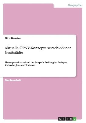 bokomslag Aktuelle PNV-Konzepte verschiedener Grostdte