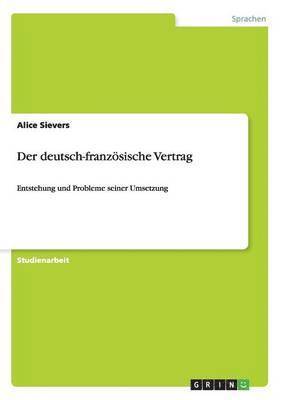 bokomslag Der deutsch-franzsische Vertrag