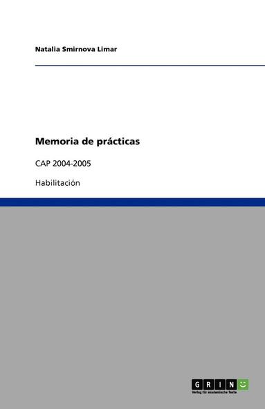 bokomslag Memoria de Practicas
