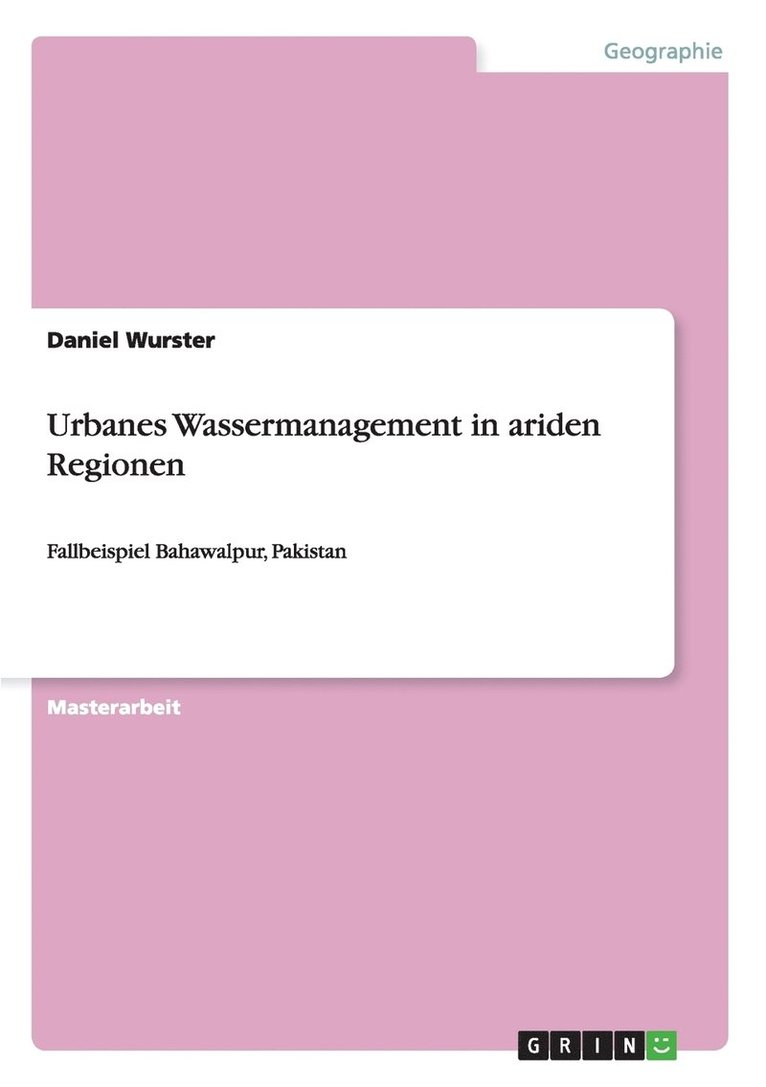 Urbanes Wassermanagement in ariden Regionen 1