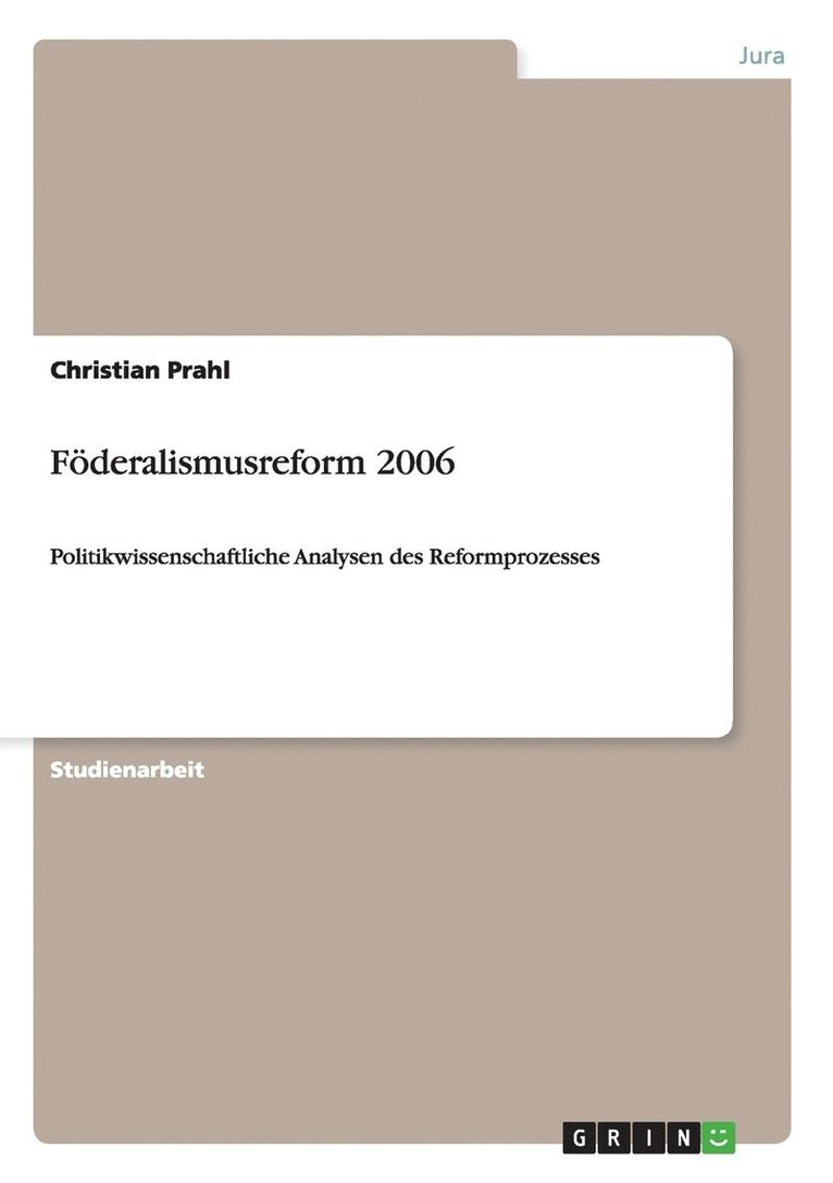 F  Deralismusreform 2006 1