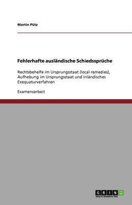 Fehlerhafte auslandische Schiedsspruche 1