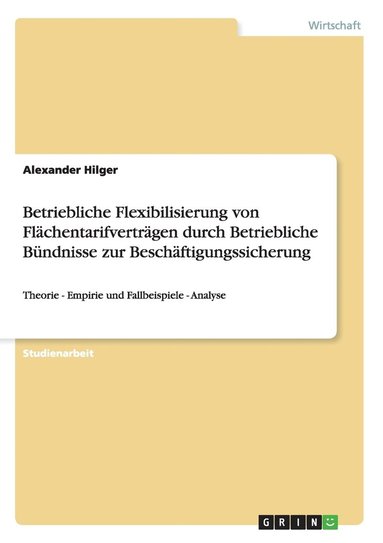 bokomslag Betriebliche Flexibilisierung Von Fl  Ch