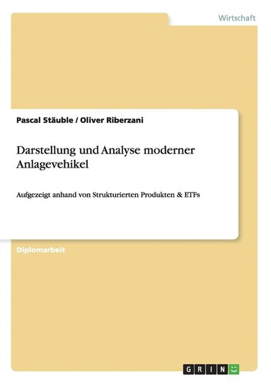 bokomslag Darstellung Und Analyse Moderner Anlagev