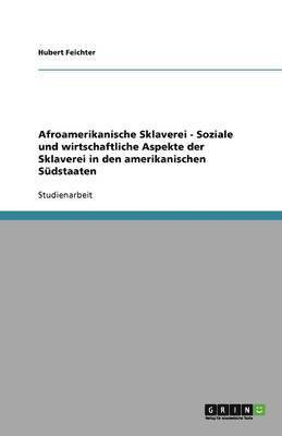 Afroamerikanische Sklaverei - Soziale und wirtschaftliche Aspekte der Sklaverei in den amerikanischen Sudstaaten 1