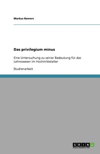 bokomslag Das Privilegium Minus