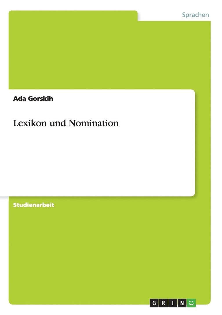 Lexikon und Nomination 1