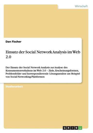 bokomslag Einsatz Der Social Network Analysis Im W