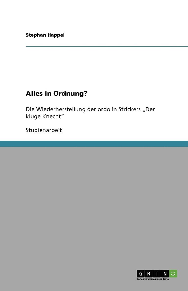 Alles in Ordnung? 1