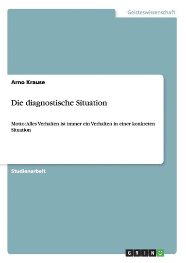 bokomslag Die diagnostische Situation