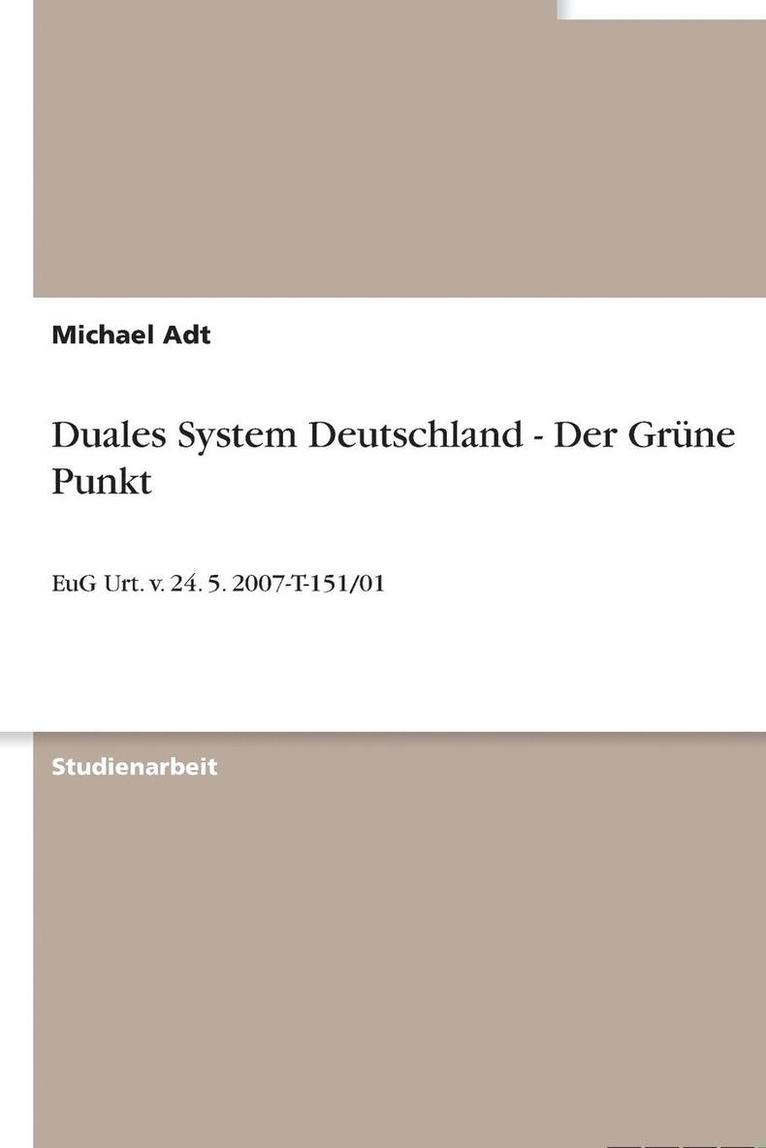 Duales System Deutschland - Der Grüne Punkt