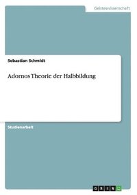 bokomslag Adornos Theorie Der Halbbildung