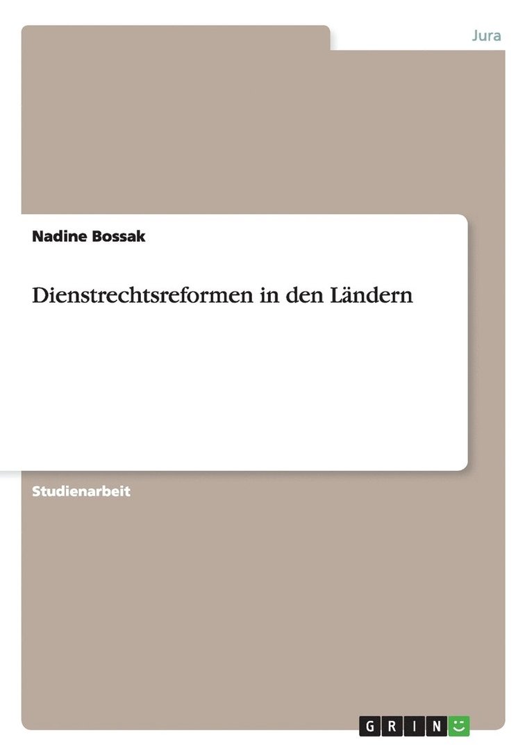 Dienstrechtsreformen in den Lndern 1