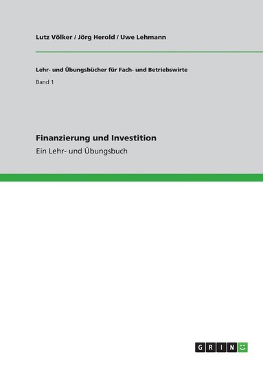 bokomslag Finanzierung und Investition