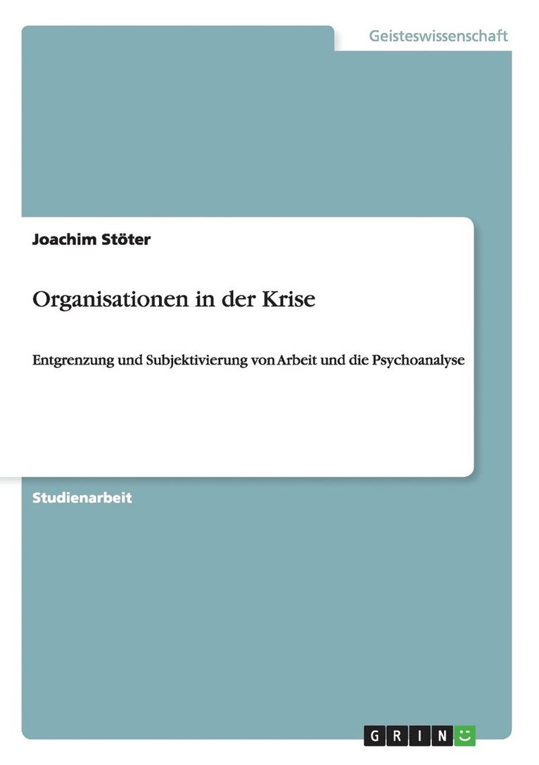 Organisationen in der Krise 1