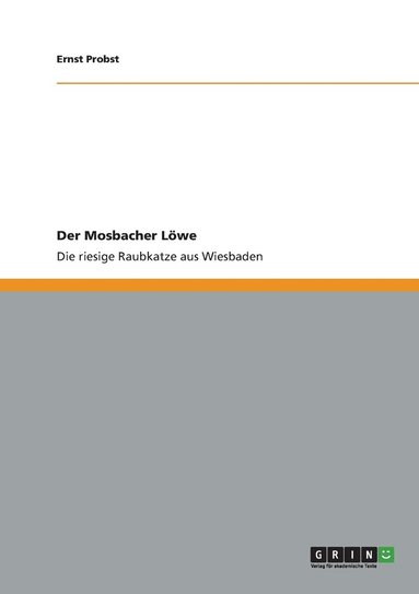 bokomslag Mosbacher Löwe