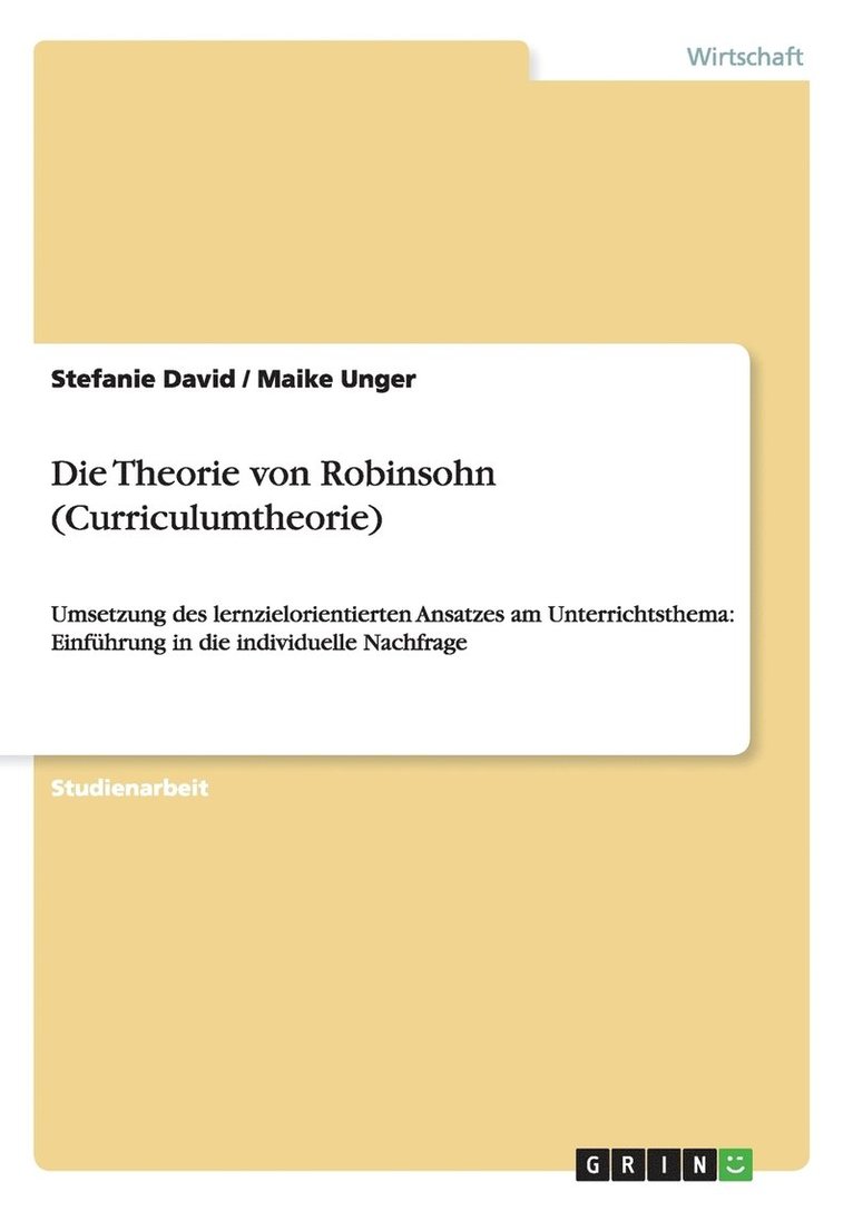 Theorie von Robinsohn (Curriculumtheorie)